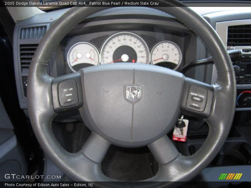 Patriot Blue Pearl / Medium Slate Gray 2005 Dodge Dakota Laramie Quad Cab 4x4