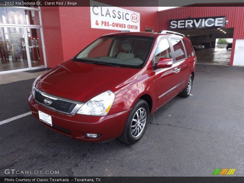 Claret Red / Beige 2012 Kia Sedona EX