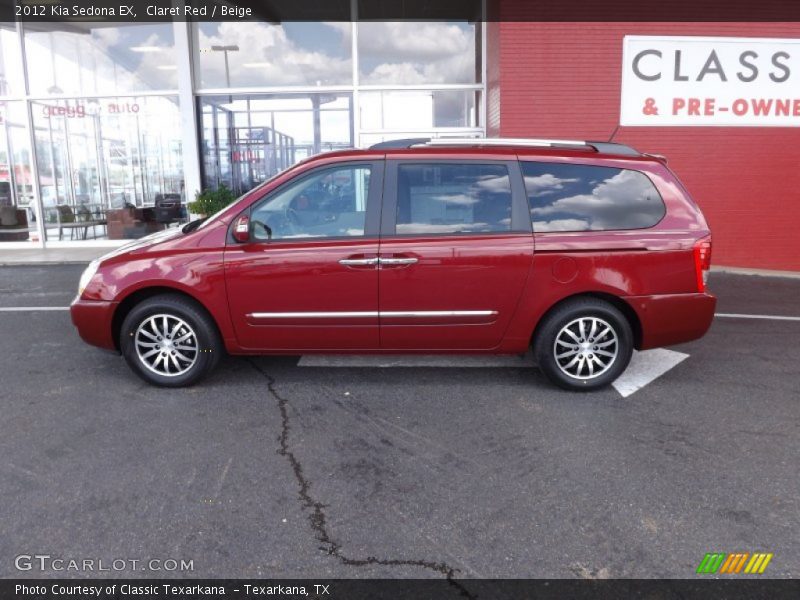 Claret Red / Beige 2012 Kia Sedona EX