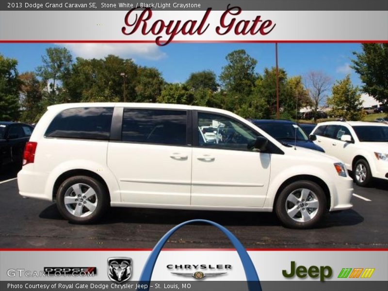 Stone White / Black/Light Graystone 2013 Dodge Grand Caravan SE