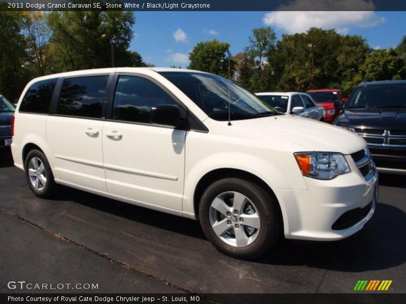 Stone White / Black/Light Graystone 2013 Dodge Grand Caravan SE