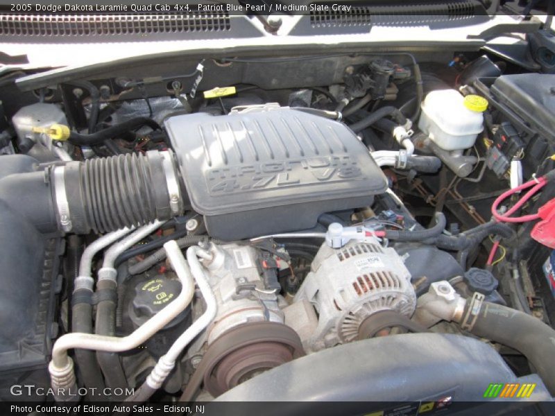 Patriot Blue Pearl / Medium Slate Gray 2005 Dodge Dakota Laramie Quad Cab 4x4