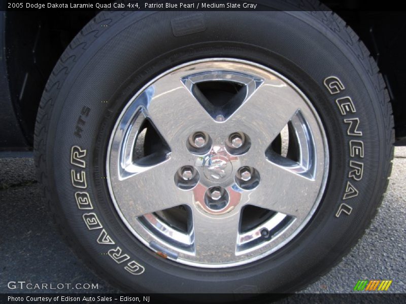 Patriot Blue Pearl / Medium Slate Gray 2005 Dodge Dakota Laramie Quad Cab 4x4