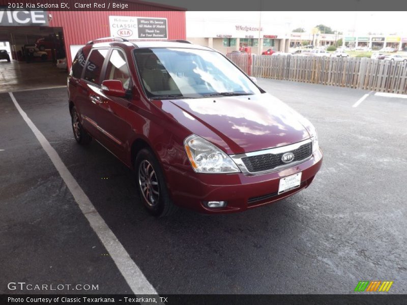 Claret Red / Beige 2012 Kia Sedona EX