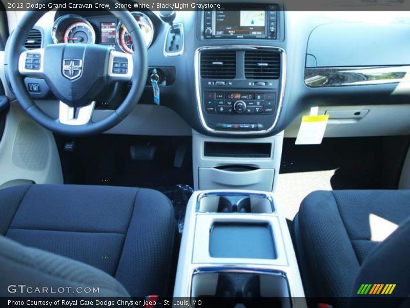 Stone White / Black/Light Graystone 2013 Dodge Grand Caravan Crew