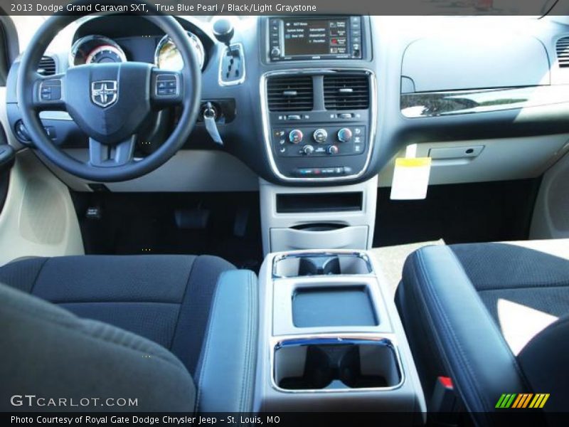 True Blue Pearl / Black/Light Graystone 2013 Dodge Grand Caravan SXT