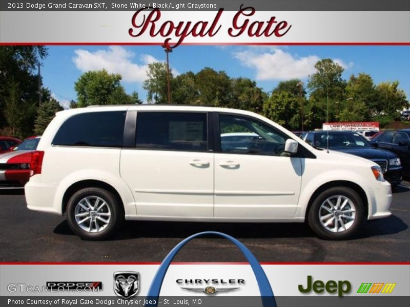 Stone White / Black/Light Graystone 2013 Dodge Grand Caravan SXT