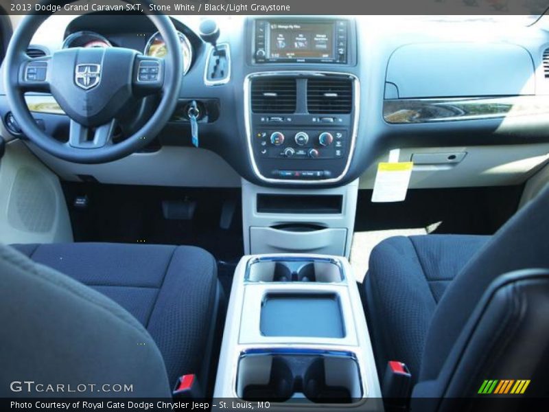 Stone White / Black/Light Graystone 2013 Dodge Grand Caravan SXT