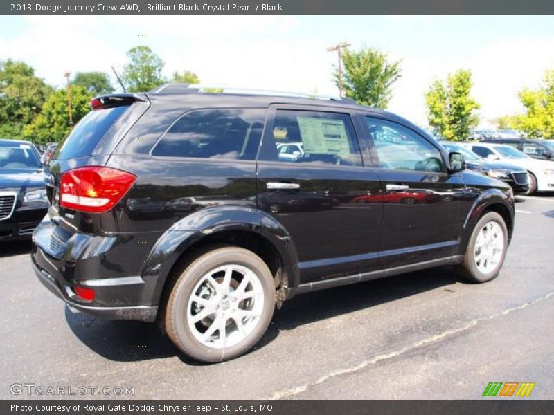 Brilliant Black Crystal Pearl / Black 2013 Dodge Journey Crew AWD