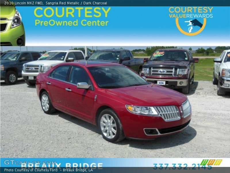 Sangria Red Metallic / Dark Charcoal 2010 Lincoln MKZ FWD