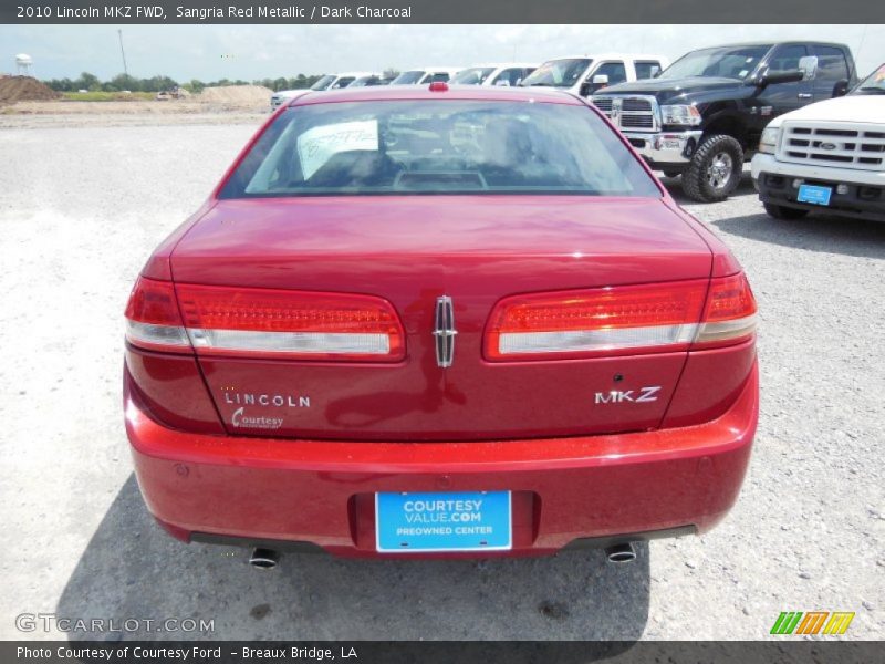 Sangria Red Metallic / Dark Charcoal 2010 Lincoln MKZ FWD