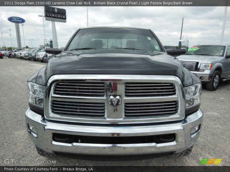 Brilliant Black Crystal Pearl / Light Pebble Beige/Bark Brown 2011 Dodge Ram 2500 HD Laramie Crew Cab 4x4