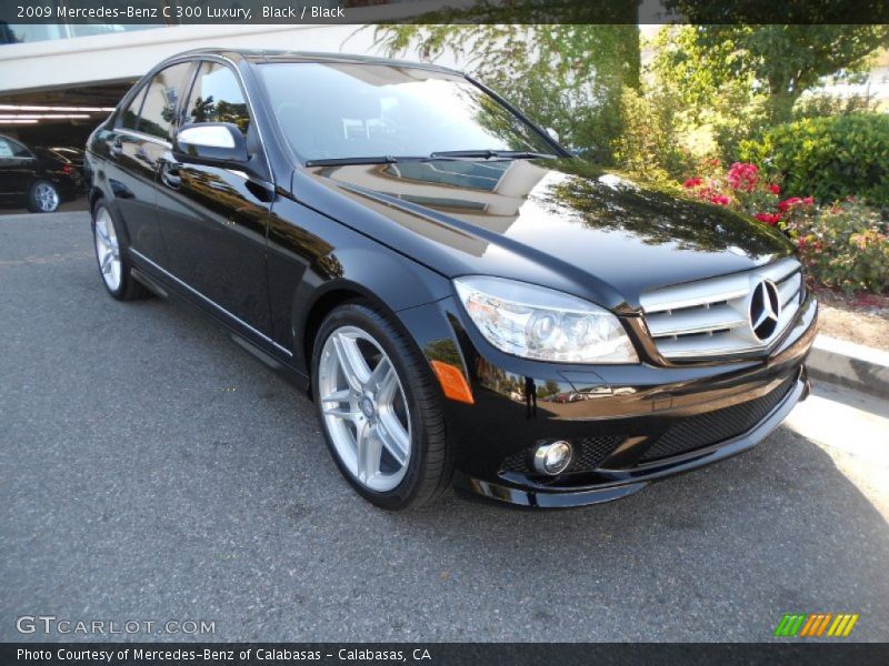 Black / Black 2009 Mercedes-Benz C 300 Luxury