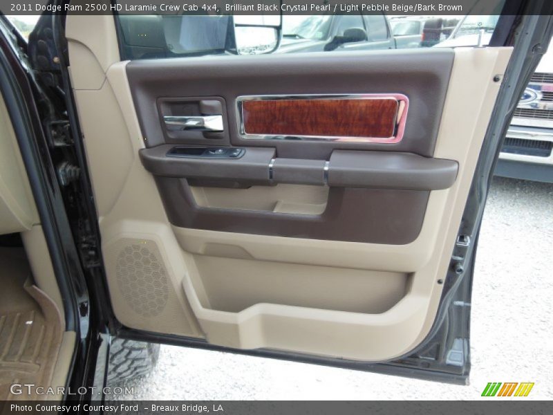 Brilliant Black Crystal Pearl / Light Pebble Beige/Bark Brown 2011 Dodge Ram 2500 HD Laramie Crew Cab 4x4