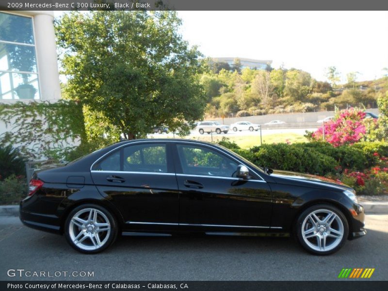 Black / Black 2009 Mercedes-Benz C 300 Luxury