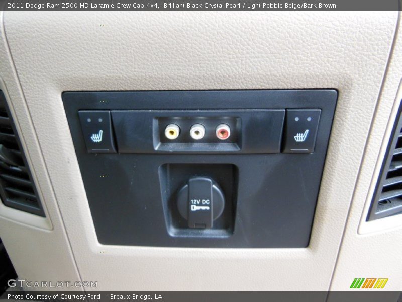Brilliant Black Crystal Pearl / Light Pebble Beige/Bark Brown 2011 Dodge Ram 2500 HD Laramie Crew Cab 4x4