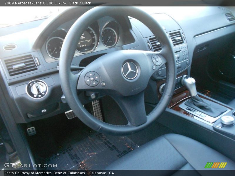Black / Black 2009 Mercedes-Benz C 300 Luxury