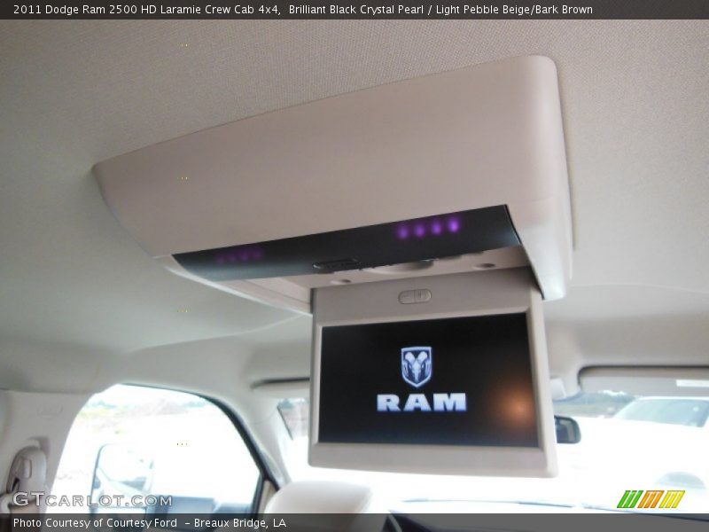 Brilliant Black Crystal Pearl / Light Pebble Beige/Bark Brown 2011 Dodge Ram 2500 HD Laramie Crew Cab 4x4