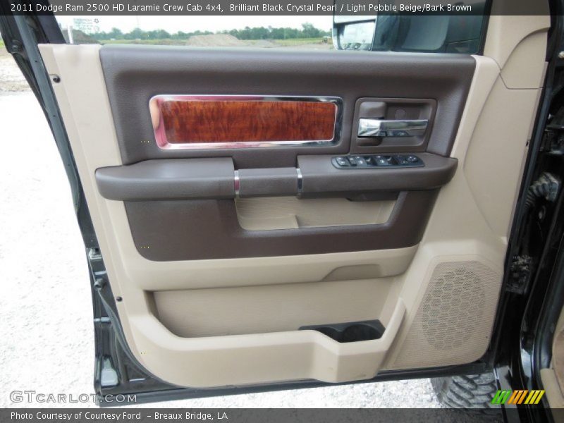 Brilliant Black Crystal Pearl / Light Pebble Beige/Bark Brown 2011 Dodge Ram 2500 HD Laramie Crew Cab 4x4