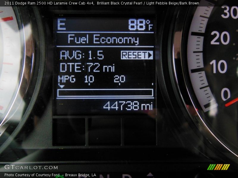 Brilliant Black Crystal Pearl / Light Pebble Beige/Bark Brown 2011 Dodge Ram 2500 HD Laramie Crew Cab 4x4