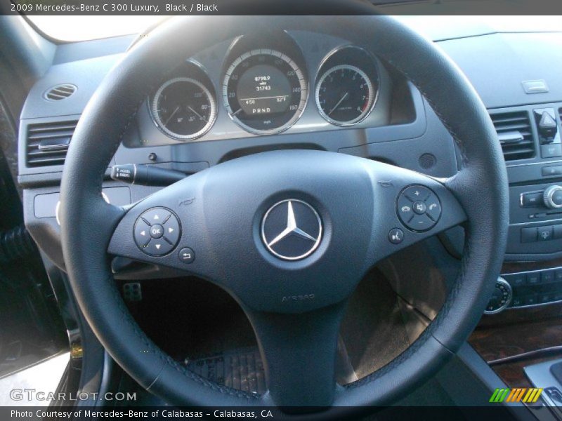 Black / Black 2009 Mercedes-Benz C 300 Luxury