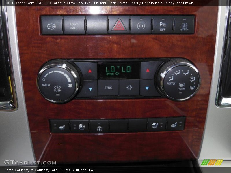 Brilliant Black Crystal Pearl / Light Pebble Beige/Bark Brown 2011 Dodge Ram 2500 HD Laramie Crew Cab 4x4