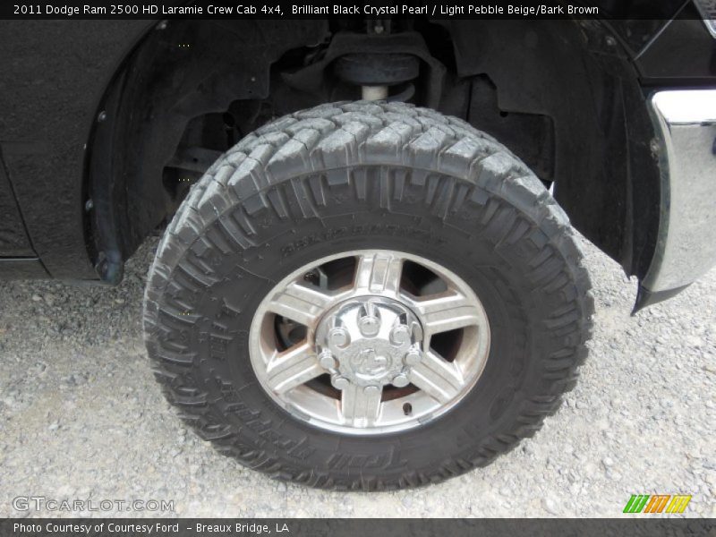 Brilliant Black Crystal Pearl / Light Pebble Beige/Bark Brown 2011 Dodge Ram 2500 HD Laramie Crew Cab 4x4