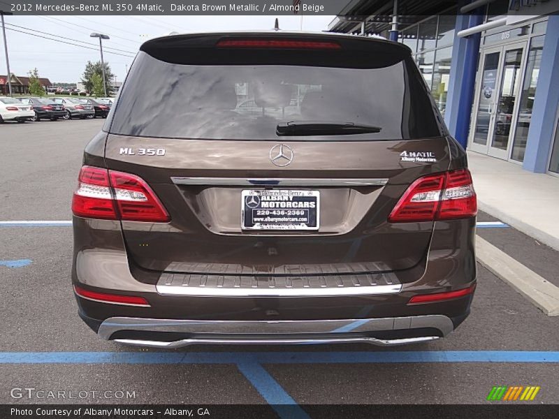 Dakota Brown Metallic / Almond Beige 2012 Mercedes-Benz ML 350 4Matic