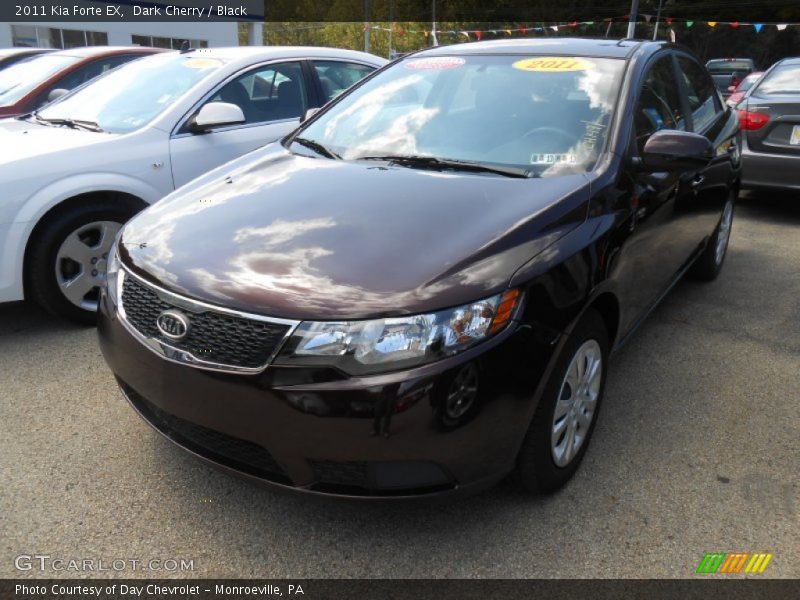 Dark Cherry / Black 2011 Kia Forte EX