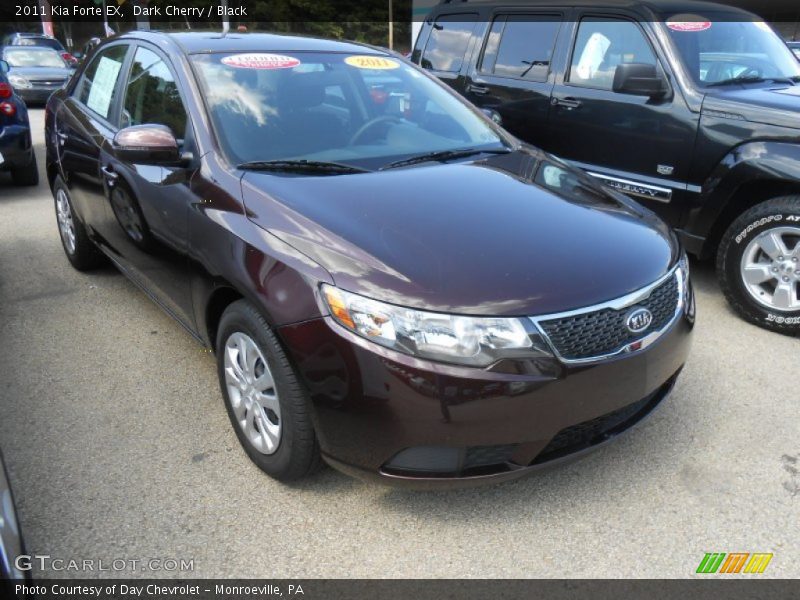Dark Cherry / Black 2011 Kia Forte EX