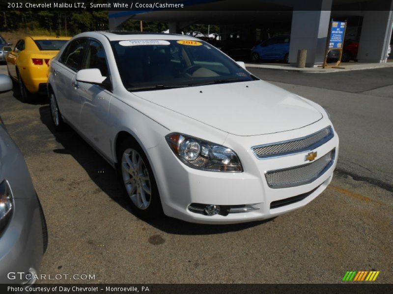 Summit White / Cocoa/Cashmere 2012 Chevrolet Malibu LTZ