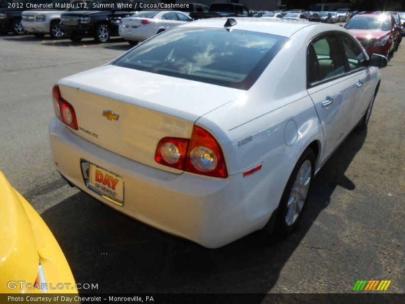 Summit White / Cocoa/Cashmere 2012 Chevrolet Malibu LTZ