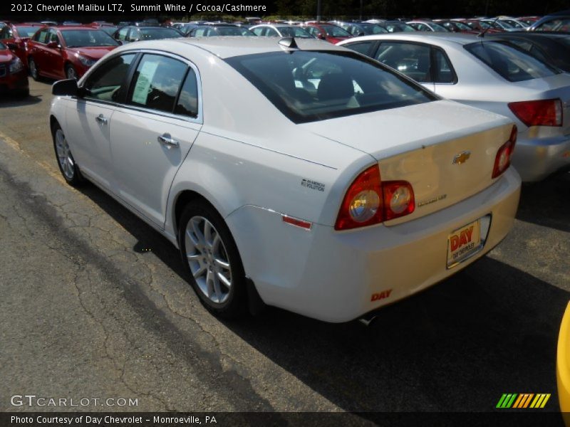 Summit White / Cocoa/Cashmere 2012 Chevrolet Malibu LTZ