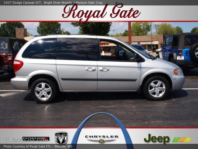 Bright Silver Metallic / Medium Slate Gray 2007 Dodge Caravan SXT