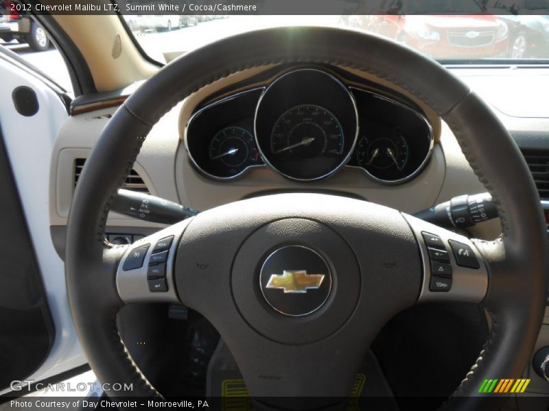 Summit White / Cocoa/Cashmere 2012 Chevrolet Malibu LTZ