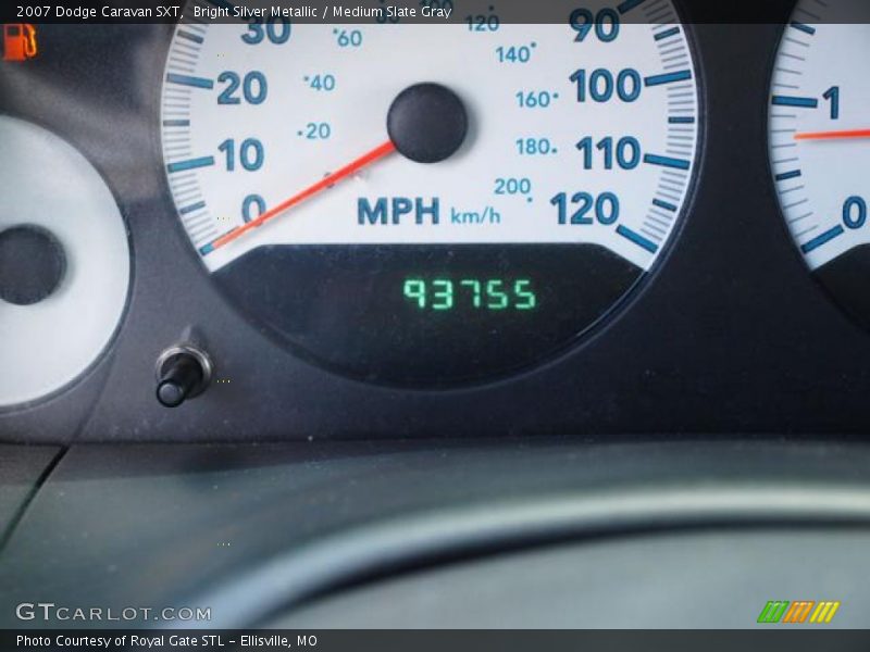 Bright Silver Metallic / Medium Slate Gray 2007 Dodge Caravan SXT