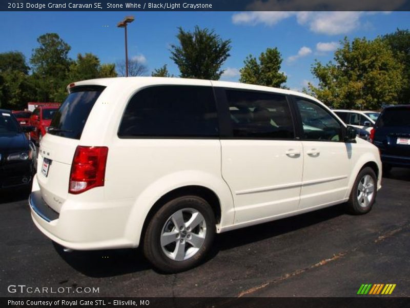 Stone White / Black/Light Graystone 2013 Dodge Grand Caravan SE