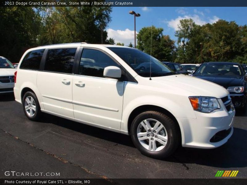 Stone White / Black/Light Graystone 2013 Dodge Grand Caravan Crew