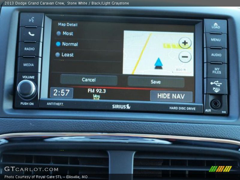 Stone White / Black/Light Graystone 2013 Dodge Grand Caravan Crew