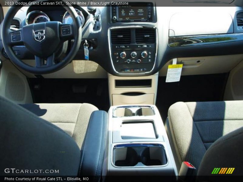 Stone White / Black/Light Graystone 2013 Dodge Grand Caravan SXT
