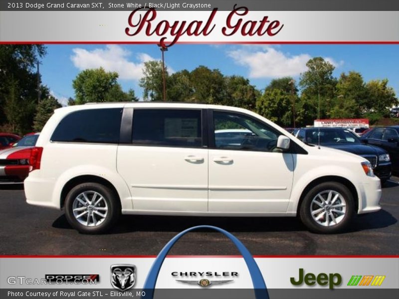 Stone White / Black/Light Graystone 2013 Dodge Grand Caravan SXT