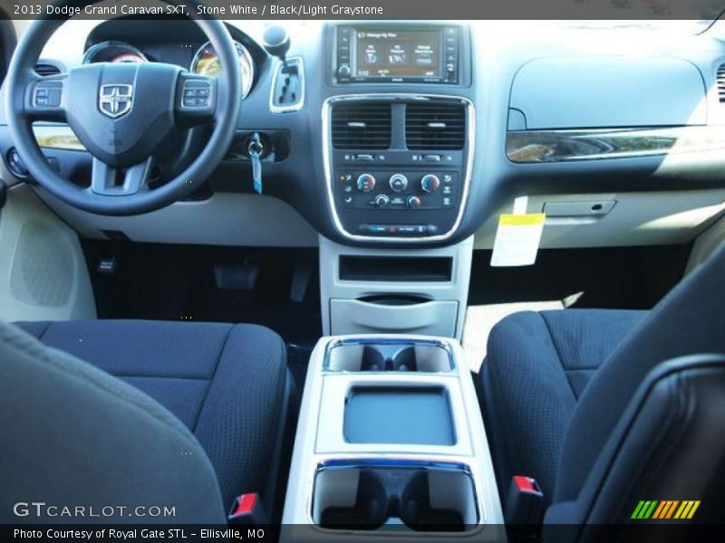 Stone White / Black/Light Graystone 2013 Dodge Grand Caravan SXT