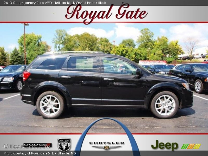 Brilliant Black Crystal Pearl / Black 2013 Dodge Journey Crew AWD