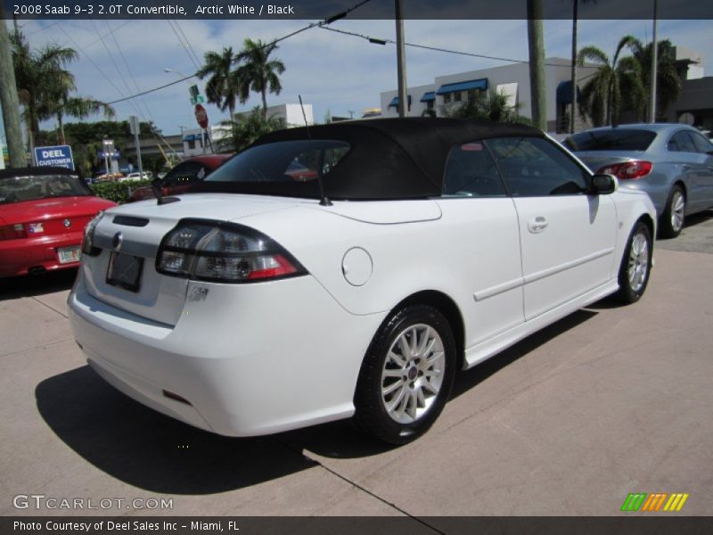 Arctic White / Black 2008 Saab 9-3 2.0T Convertible