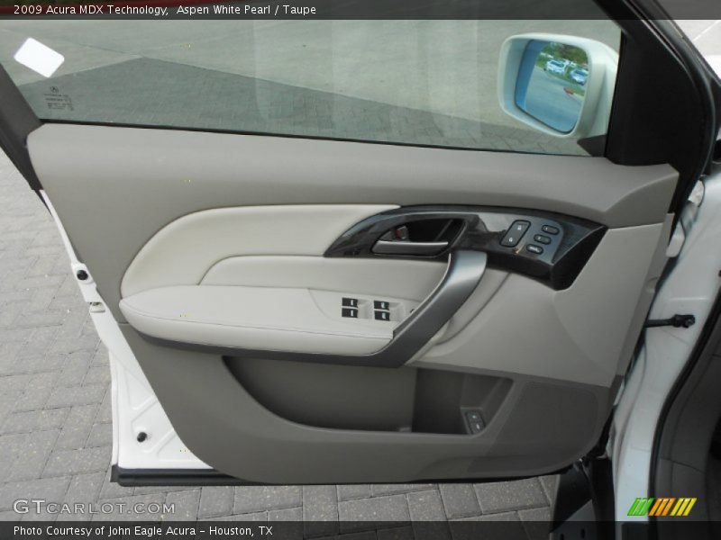 Aspen White Pearl / Taupe 2009 Acura MDX Technology