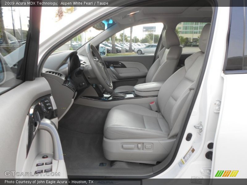 Aspen White Pearl / Taupe 2009 Acura MDX Technology