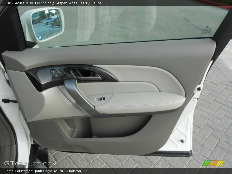 Aspen White Pearl / Taupe 2009 Acura MDX Technology
