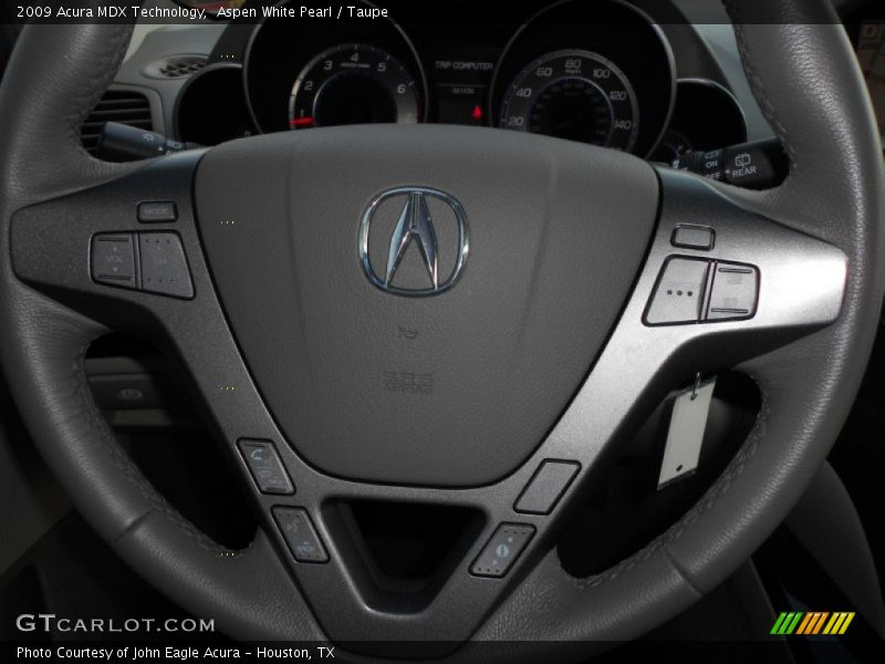 Aspen White Pearl / Taupe 2009 Acura MDX Technology