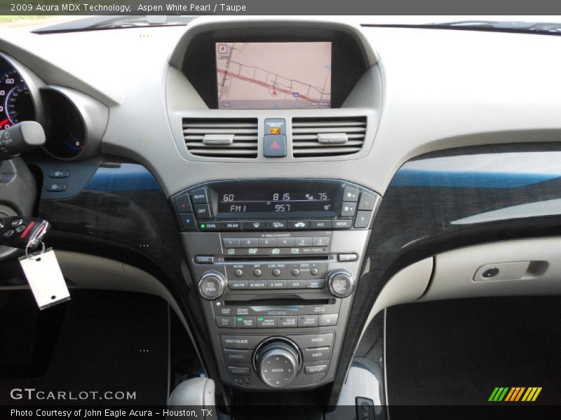 Aspen White Pearl / Taupe 2009 Acura MDX Technology