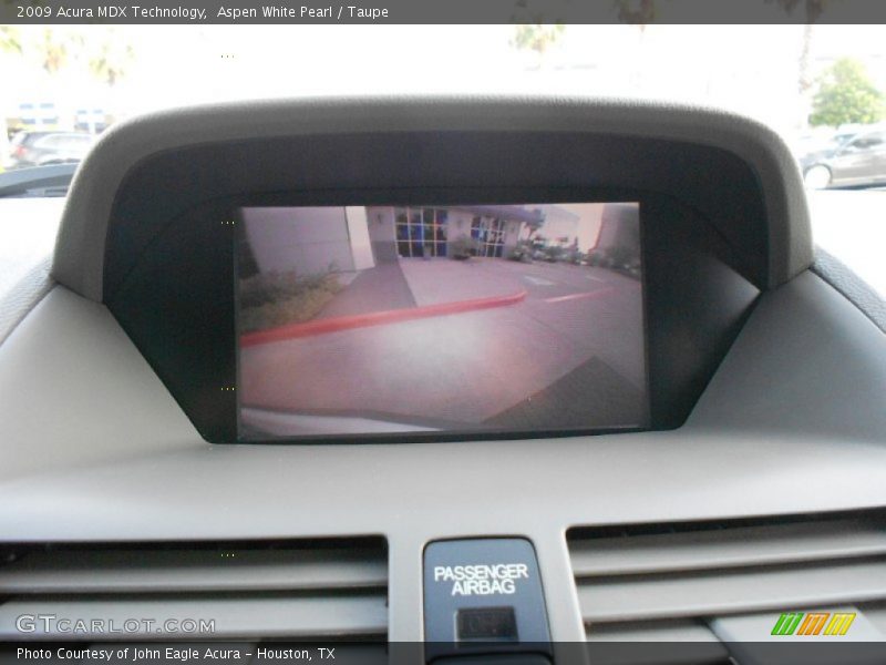 Aspen White Pearl / Taupe 2009 Acura MDX Technology